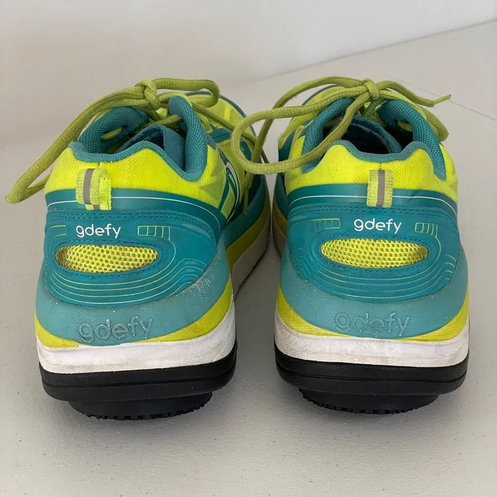 gdefy by Gravity Defyer Womens 9.5 Ion Athletic Shoes Comfortable Neon Colorful - Picture 4 of 14